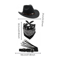 Western Cosplay Set Bohemian Cowboy Costume Accessories Easy to Wear