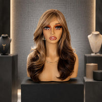 Hairpiece Display Head Natural Makeup Look Female Hairpiece Head Lightweight