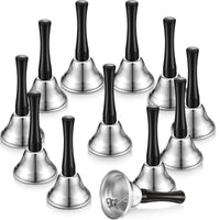 12 Pieces Metal Bell with Handle Compact Handheld Bell Loud for Table Service
