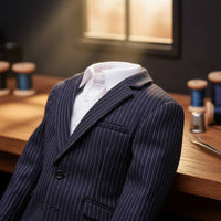 Striped Suit Set Lifelike Appearance Black Suit Set Long-Lasting for Collectors