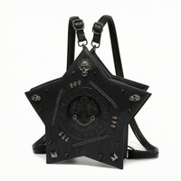 Star-Shaped Bag Structured Star Bag Embossed for Streetwear, Goths, Cosplayers