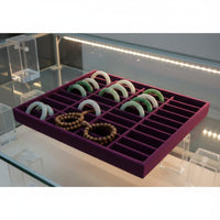 40 Compartment Jewelry Tray Easy to Reach Accessory Storage Stackable Design