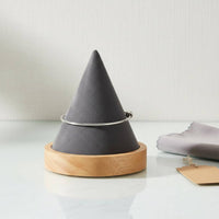 Wooden Cone Display Stand Compact Cone Bracelet Intended for Boutique