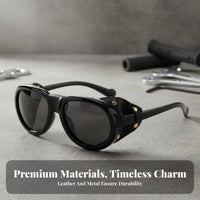 Retro Edgy Sunglasses Windproof Retro Polarized Sunglasses Steam Edgy Goggles Protection Mountaineering Glasses Shock Resistant