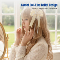 Feather Mini Hat, Milk Yellow Silk Headband, Sweet Vintage Ballet Lace Hair Clip for Children