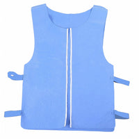 Blue Tie-Front Cooling Vest Rounded Neckline Apparel