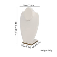 Pendant Display Bust Leather-Like Finish Surface Jewelry Display Bust Construction Pendant Chain Holder for Photographers, Showroom