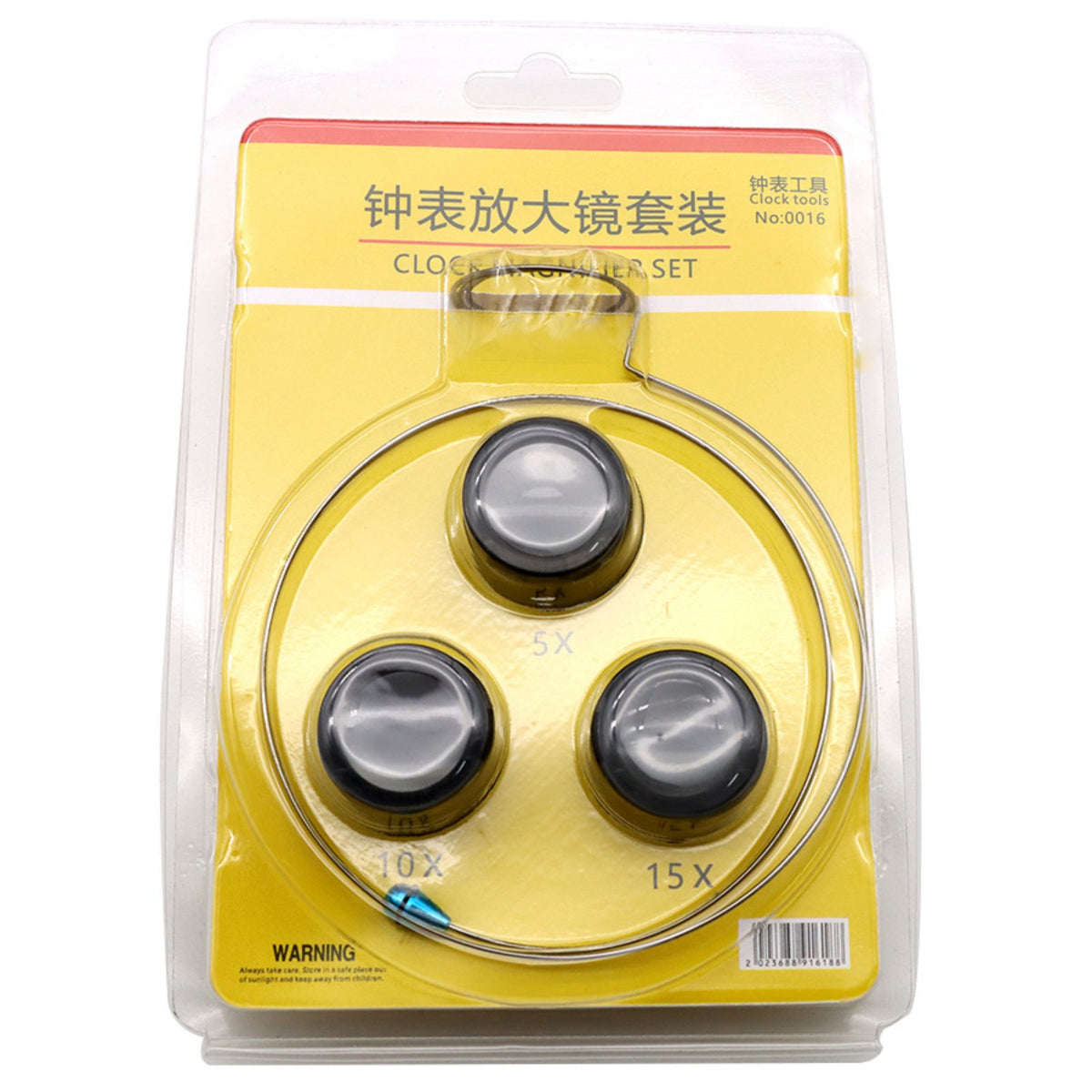Hands-Unrestricted Design Watch Repair Loupe Set Multiple Magnifications (5X, 10X, 15X) Watch Repair Eye Loupe Portable and Lightweight