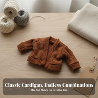 OB11 Knitted Doll Cardigan Versatile opening Front Design 1/12 Scale Knitted Cardigan for Hobbyists