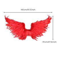 Costume Wing Prop with Shoulder Straps Large Feathered Appendages with Shoulder Straps Ready-to-Wear for Artists, Photo Shoots