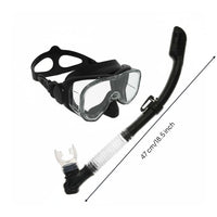 Dry Snorkel Set Tempered Glass Lens Snorkeling Goggles Easy Breathing