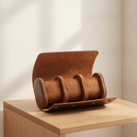 Watch Roll with 3 Slots Portable Organizer Safeguarding for Travelers