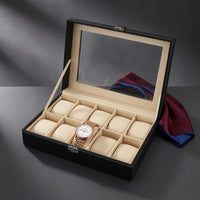Watch Display Box Leather-Look Watch Storage Box Scratch Protection