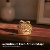 Jeweled Jewelry Box Domed Shape Crown-Shaped Jewelry Box Rust Resistant