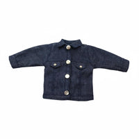 Doll Denim Jacket Fashionable Miniature Button-up Jacket Handmade for Hobbyists