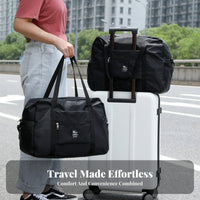 Airplane Friendly Large Capacity Weekender Bag Multiple Carrying Options Weekender Duffel Bag Sturdy for Women, Short Trips, Airport, Beach