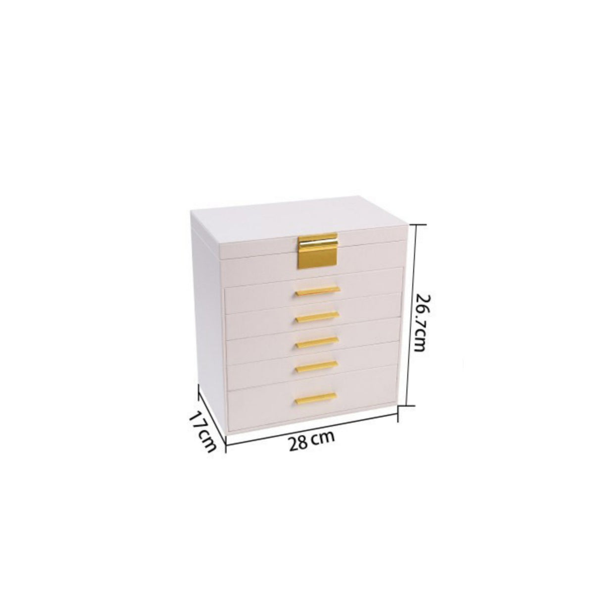 6-Layer Jewelry Box Sturdy Construction Multi-Layer Accessory Holder for Women