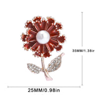 Carnation Brooch Mother's Day Gift Pearl Flower Brooch Hand-Applied Enamel