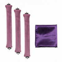 3 Pieces No-Heat Curling Rods Wave Styling Satin Scarf Cloth Sleep In