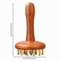 Wood Massage Tool Relief Brass Pin Massage Brush