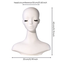 Head Bust Stable Base Mannequin Head with Shoulders Featureless