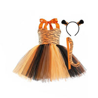 Tiger Tutu Costume Set Skin-Friendly Tiger Tutu Set Adjustable Halter Neck