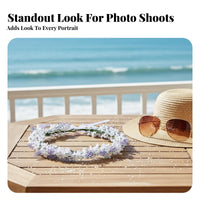 Simulated Lavender Flower Lilac Floral Headband, Beach Holiday, Photo Prop, Unisex, Bulk