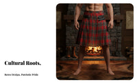 Scottish Kilt Plus Size Available Pleated Plaid Skirt Adjustable Fit