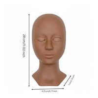 Reusable Eyelash Extension Practice Head Multipurpose Usage Mannequin Head with Replaceable Eyelids Realistic Skin Texture for Beauty School