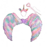 Feather Angel Goose Feathers Fairy-Tale Horse Headband Set Comfortable Heart-Adjust Fairy Rod Set