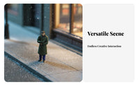 1:64 Scale Miniature Person High Intricacy 1:64 Scale People Figures Overcoat Figure Detailed Painting for Collectors