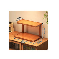 Cosmetic Organizer Stand Space Saving Wooden Display Organizer Stand Minimalist Design Wooden Shelf for Office Desk