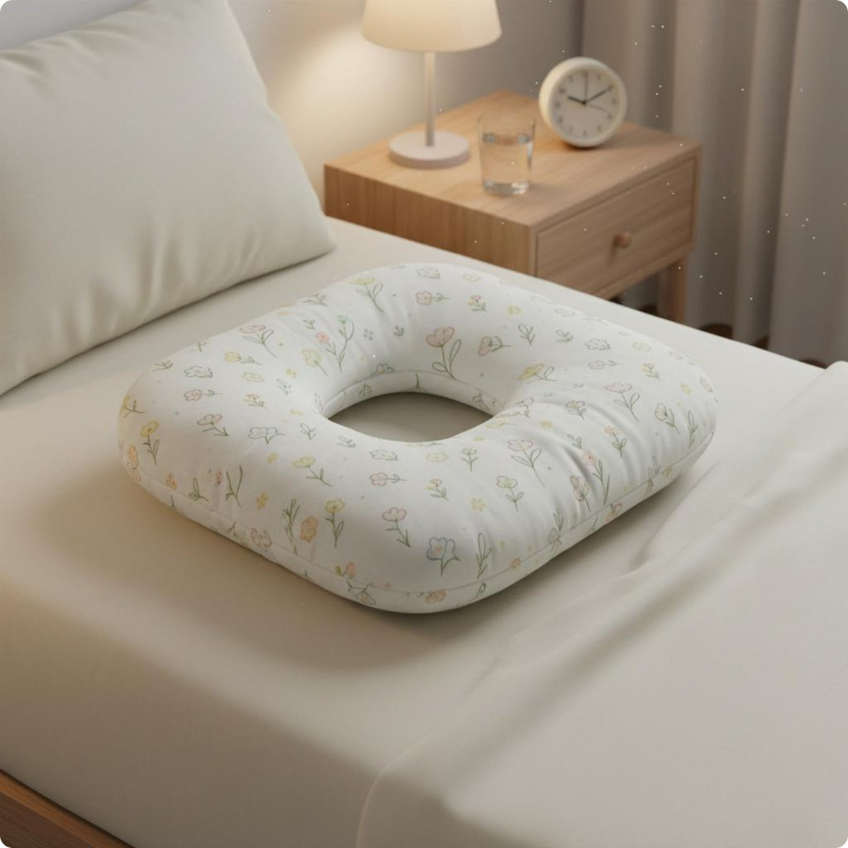 Ear Hole Pillow Middle Cutout Ear Care Pillow Soft Padded for Post Surgery Users