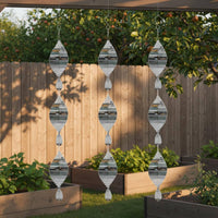 Reflective Fishbone Wind Chime Decorative Bird Deterrent Easy to Hang