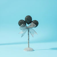 Glittering Balloon Car Decoration Ribbon Bow Accent Rhinestone Balloon Figurine