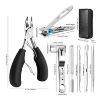 Manicure and Pedicure Kit Silver-Toned Finish Professional Nail Clipper Kit