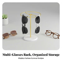 Space-Saving Tabletop Glasses Display Stable Construction Metal Countertop Eyewear Holder High Capacity for Boutique Owners, Vanity Table