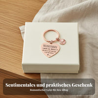 Stainless Steel Gift Keychain Tarnish-Resistant German Quote Keychain for Friend