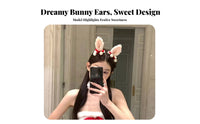 2 Pieces Christmas Hare Hair Fastener S Festive Hare Ear Hair Fastener S Soft Hare Ear Hairpins Cute Design Soft Sphere