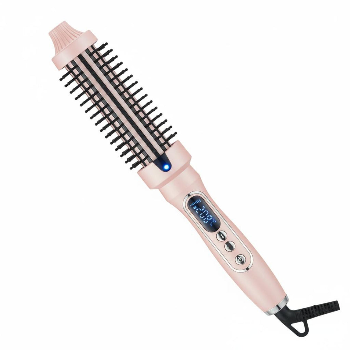 Curling Straightening Brush Digital Display Electric Hot Comb 360 Degree