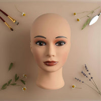 Black Skin Hairpiece Head PVC Material Cosmetic Supply Salon Practice