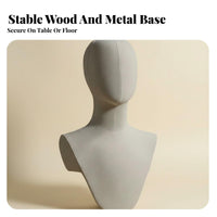 Long Neck Design Abstract Mannequin Head Stable Base Abstract Model Head Long-Lasting for Cosplayers, E-Commerce Sellers