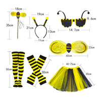 Glitter Wings Bee Costume Set Lightweight Bee Appendage and Headband Set Adjustable for Women, Children, Halloween, Birthday Party