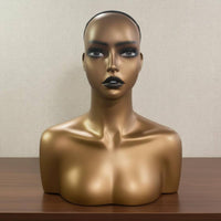 Female Display Bust Realistic Skin Tone Female Mannequin Head Smooth Finish for Hair Stylists