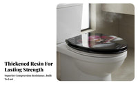 Colored Thickened Resin Toilet Seat Easy to Install V-Shaped Toilet Seat Ergonomic Design Bathroom Hardware for DIY Renovators, Homeowners, Families, Home Renovation, Restroom