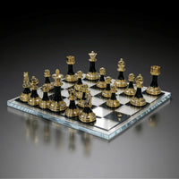Chess Set with Board Decorative Chess Set Chessboard Glossy Lustrous for Adults, Study, Living Room