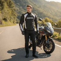 Motorcycle Jacket with Protective Padding Sporty Riding Jacket Apparel Fitted for Riders, Racing