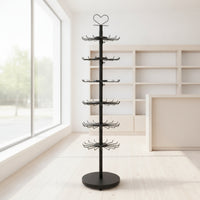 Rotating Display Rack with Hooks Floor-Standing for Retailers