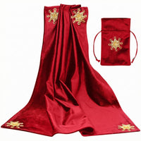 Divination Tablecloth and Pouch Set Square Shape Divination Cloth Set Folded Top