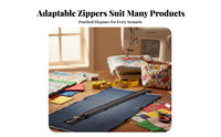 Multi-Color Options No. 5 Iridescent Coil Zipper DIY Projects #5 Nylon Coil Zipper Set Effortless Sliding Sewing Supply Long-Lasting for Tailors, Crafters, Bag Making, Crafting, Outdoor Gear